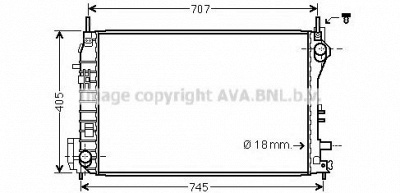 AVA QUALITY COOLING sb2077 -  Радиатор, охлаждение двигателя